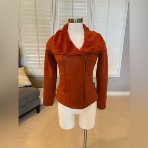 Prana Moto Burnt Orange Zip Front Jacket (XS)